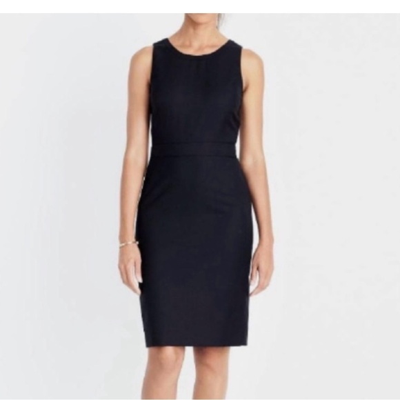 J Crew Super 120s Black Sleeveless Dress - Picture 1 of 5